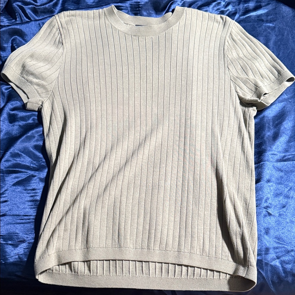 H&M Beige Ribbed Men's Shirt